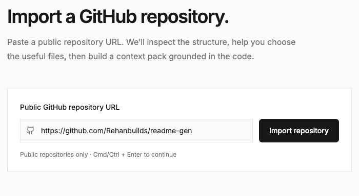 Import a public GitHub repository